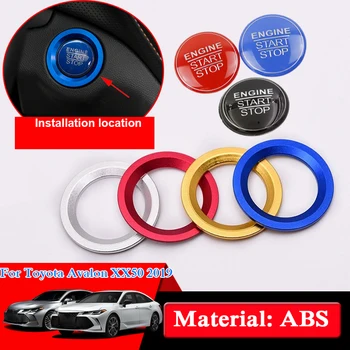 

START Engine Button Replace Cover STOP Key Accessoriy Switch Decoration Universal For Toyota Camry Avalon CHR RAV4 Prado HRV ect