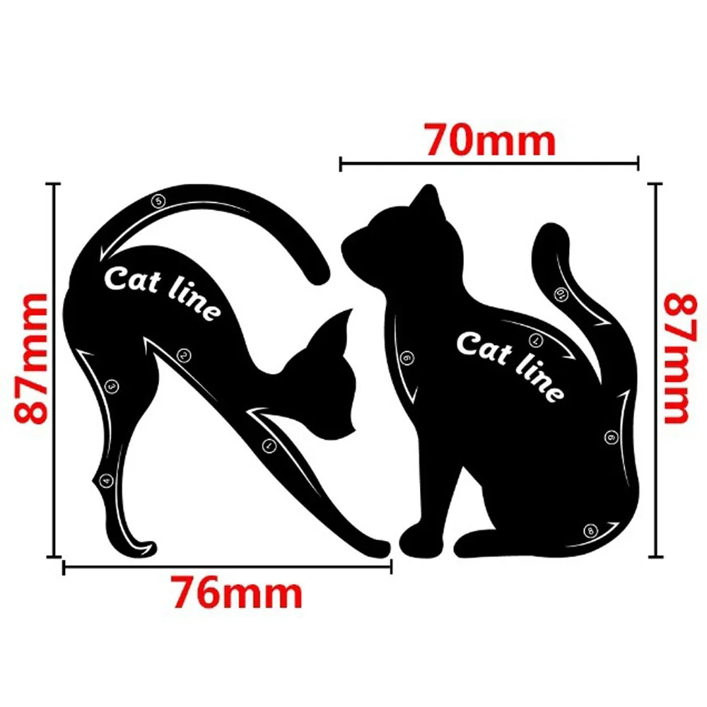 Кошка подводка для глаз трафареты для теней 2 шт./компл. инструменты для макияжа глаз Макияж кошачий глаз линии направляющие шаблоны косметика