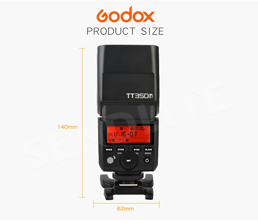 Godox TT350F для Fujifilm Mini speed lite Flash GN36 ttl HSS GN36 TT350F высокоскоростной 1/8000S 2,4G Беспроводная X система+ подарок