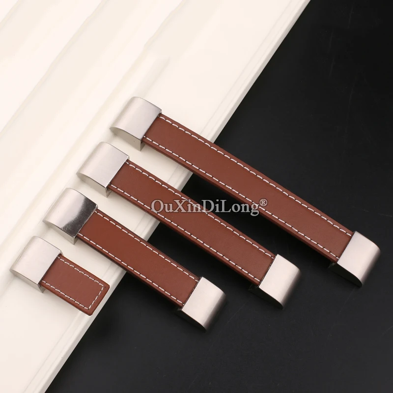أزياء 10 PCS فو جلدية المطبخ مجلس الوزراء مقابض باب دولاب خزانة تسريحة درج مجلس الوزراء التأثيرات مقابض وأُكر أزياء 10 PCS فو جلدية المطبخ مجلس الوزراء مقابض باب دولاب خزانة تسريحة درج مجلس الوزراء التأثيرات مقابض وأُكر