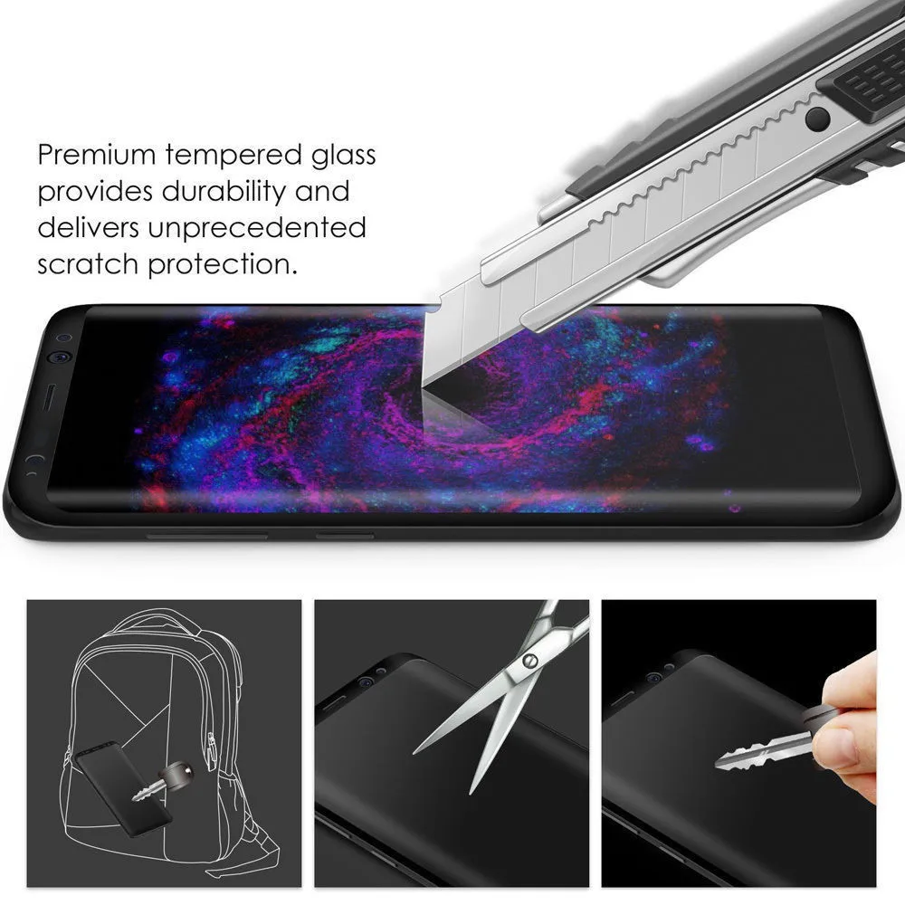 Протектор экрана для samsung Galaxy S8 Plus 9H изогнутая пленка из закаленного стекла td922 Прямая поставка