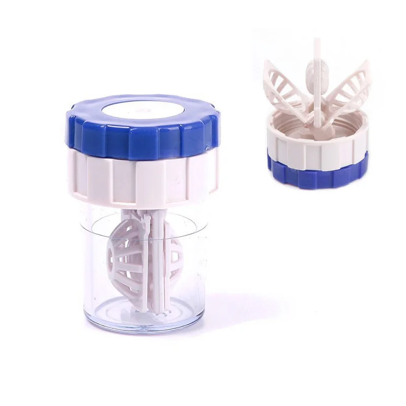 

Manually Contact Lenses Storage Box Contact lens Washer Cleaner Cleaning Eyes Care Kit Holder Washer Cleaner Container