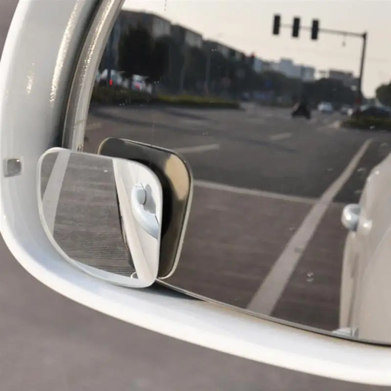 

Onever 2Pcs Frameless Car Rear View Mirror 360 Degree Rotating Wide Angle Convex Blind Spot Mirror Auto Parking Rearview Mirror