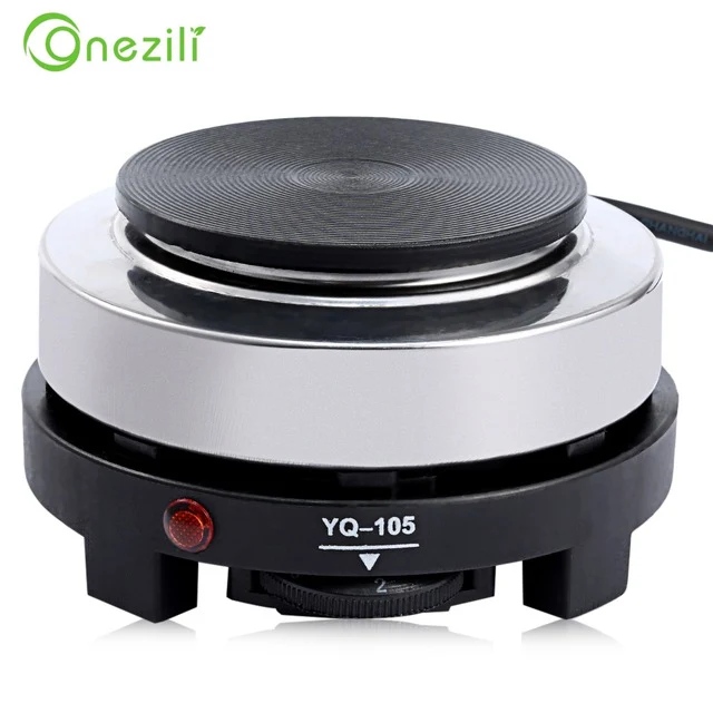 ミニ電気キッチンストーブコーヒープレートヒーター 220 ボルト 500 ワットホットプレート調整可能なホット皿インスタントストーブ