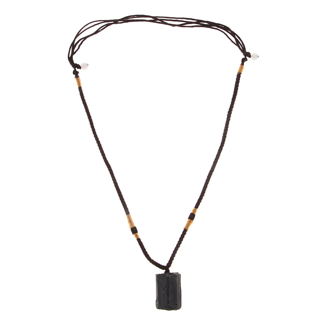 

Natural Crystal Black Tourmaline Stone Pendant Handmade Wired Charm Stone Pendants