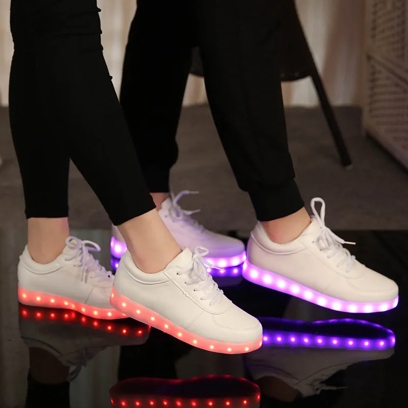 bata children's sandals Size 27-46 Adult Unisex Womens&Mens 7 Colors Kid Luminous Sneakers Glowing USB Charge Boys LED Shoes Girls Footwear LED Slippers children's shoes for high arches