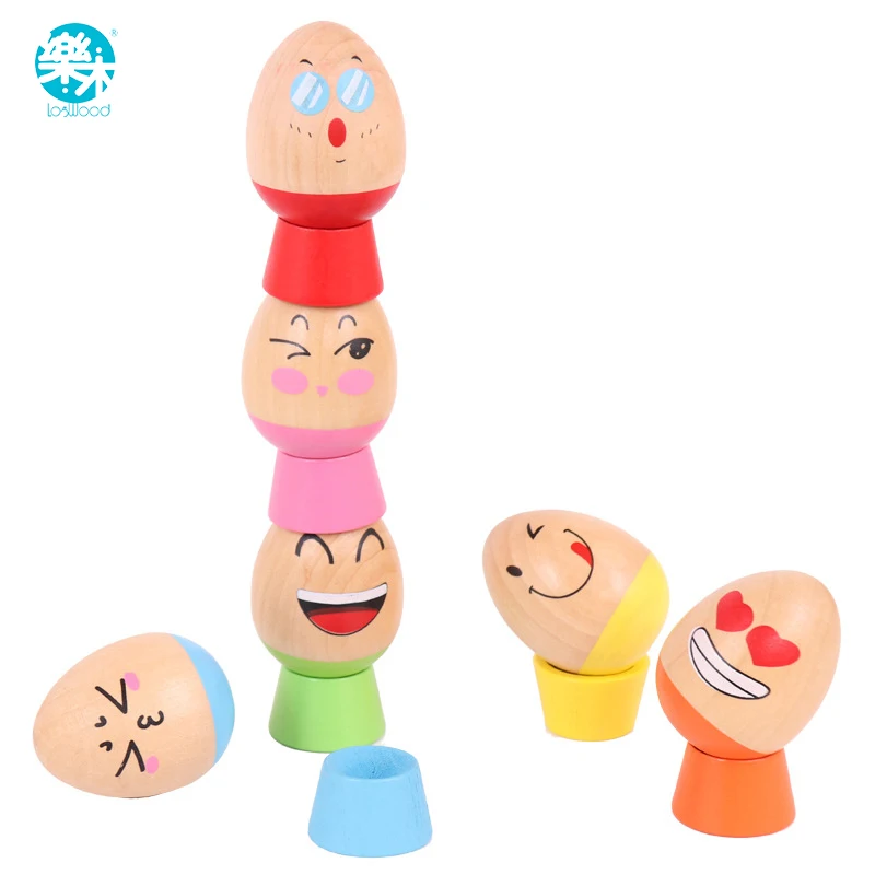 

Logwood Baby Wooden Toys Models & Building Toy Egg Balance Game Educational simulation blocks table game baby gifts