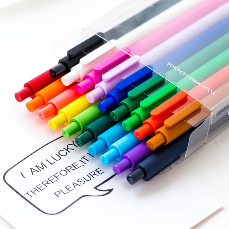 Gel Pen Stationery - 20pcs/set Kawaii Candy Color Gel Pens Kids 0.5mm Cute  Colored - Aliexpress