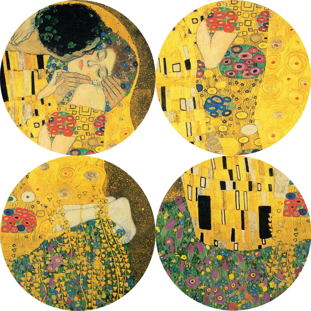 Gustav Klimt Kiss известные картины на холсте репродукции на стене классический портрет плакат для гостиной Куадрос Декор