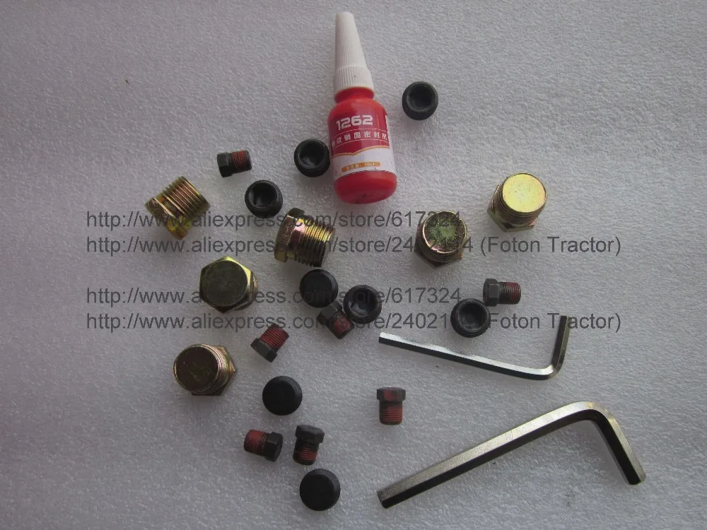

YTO LR series 6 cylinders engine parts, set of plugs for oil for engine block, part number: