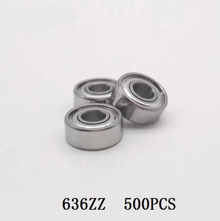 

500pcs/lot 636ZZ 636-ZZ 636 ZZ 6*22*7mm Deep Groove Ball bearing Mini Miniature Ball Bearings 6x22x7mm