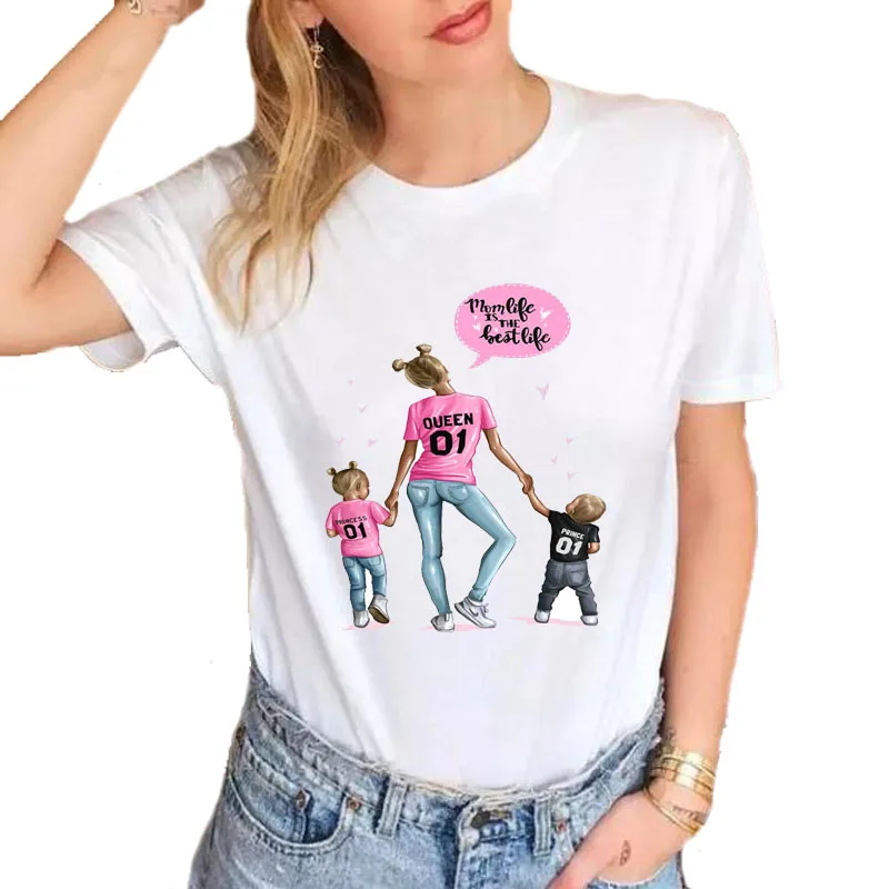 

New Summer Mother's Love T-shirt Women Great Maternal Love t shirts Women T-Shirt Soft Cotton Casual White Tops Tees S1825