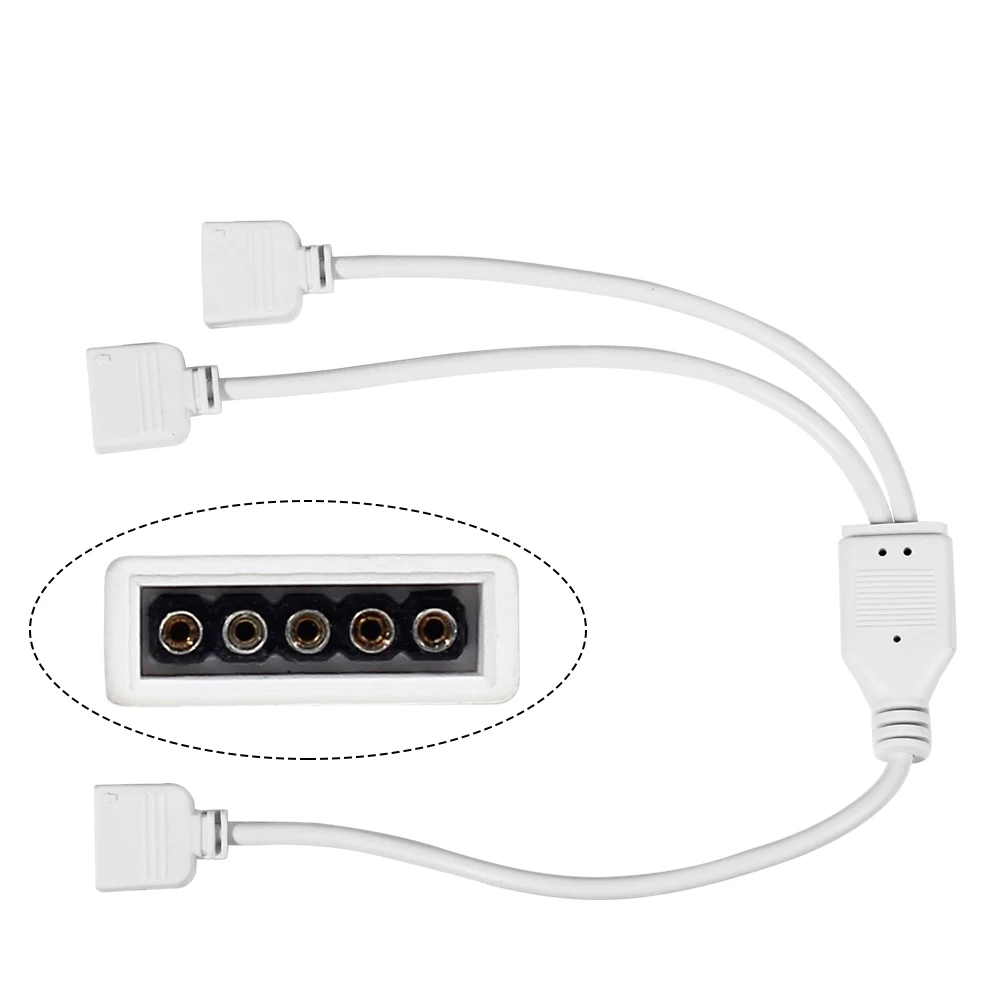 

10mm 5pin RGBW wire cable 1 to 2 Spliter connector for LED strip 5050 RGBW ,4pin LED strip RGB led connector