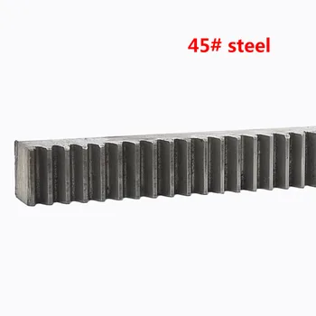 

1M Spur Rack 15*15*200 Side fixing hole High frequency hardening of tooth surface The surface is blackened and rustproof 45Steel