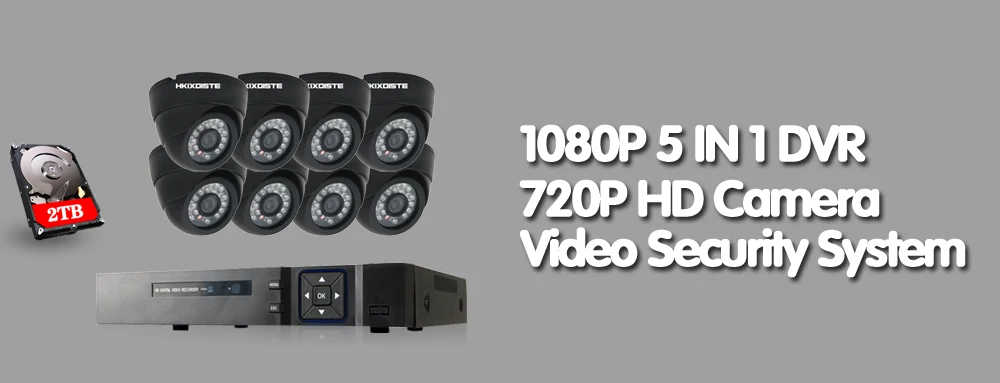 8CH CCTV система безопасности HD 1080 P AHD DVR 8 шт. 720 P IR внутренняя камера видеонаблюдения 8 канальный комплект видеонаблюдения купольная камера