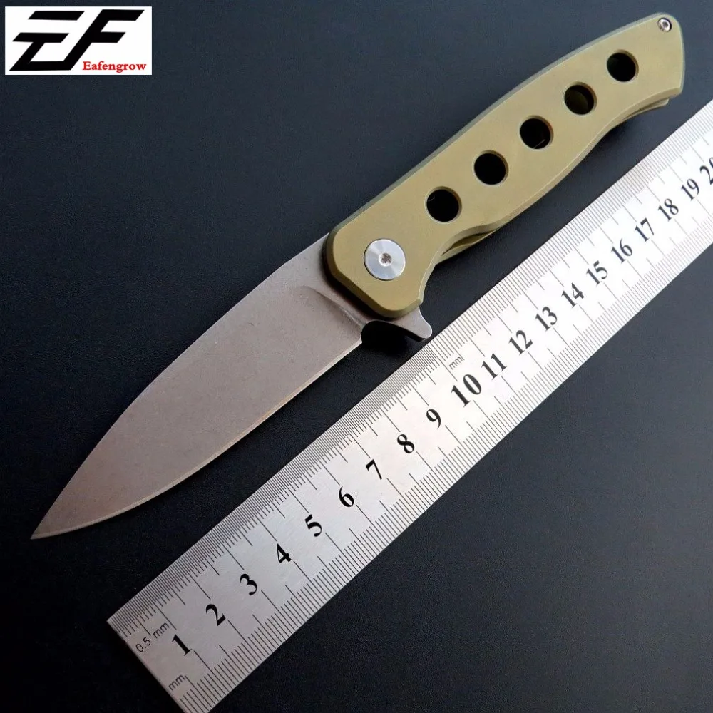 Eafengrow EF220 складной нож D2 лезвие Тактические Ножи титановая ручка карманный с