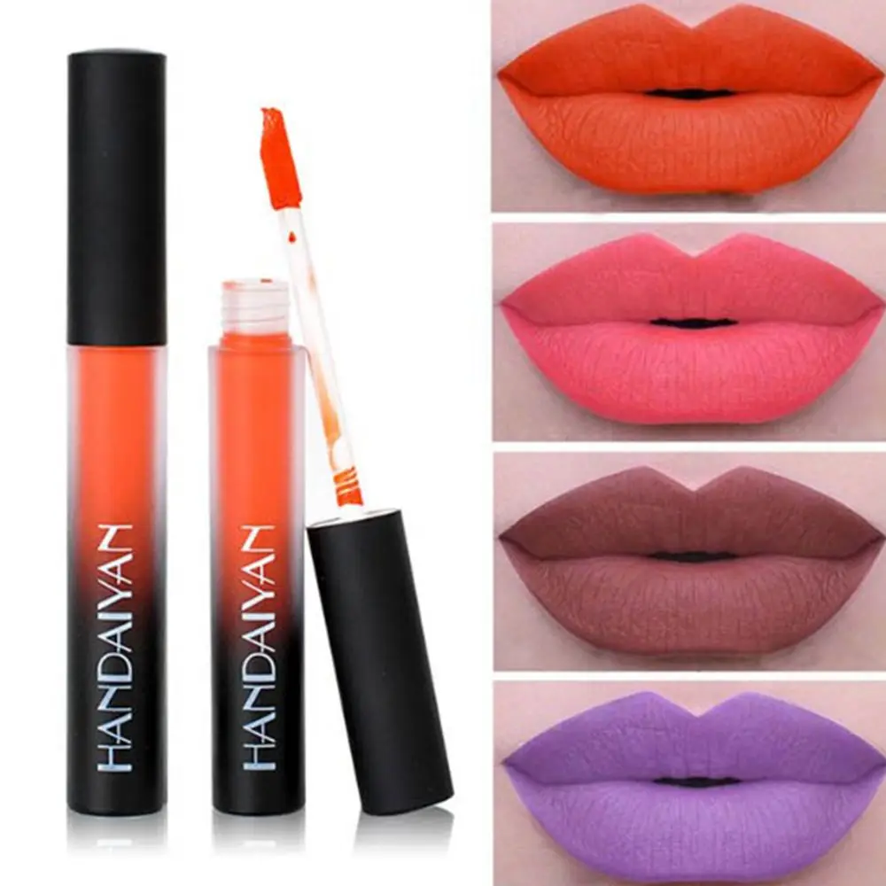 

12 Colors Matte Liquid Lip Lip Gloss Waterproof Long Last Sexy Lipstick Moisturizer Velvet Nude Pigmented LipGlaze Beauty Makeup