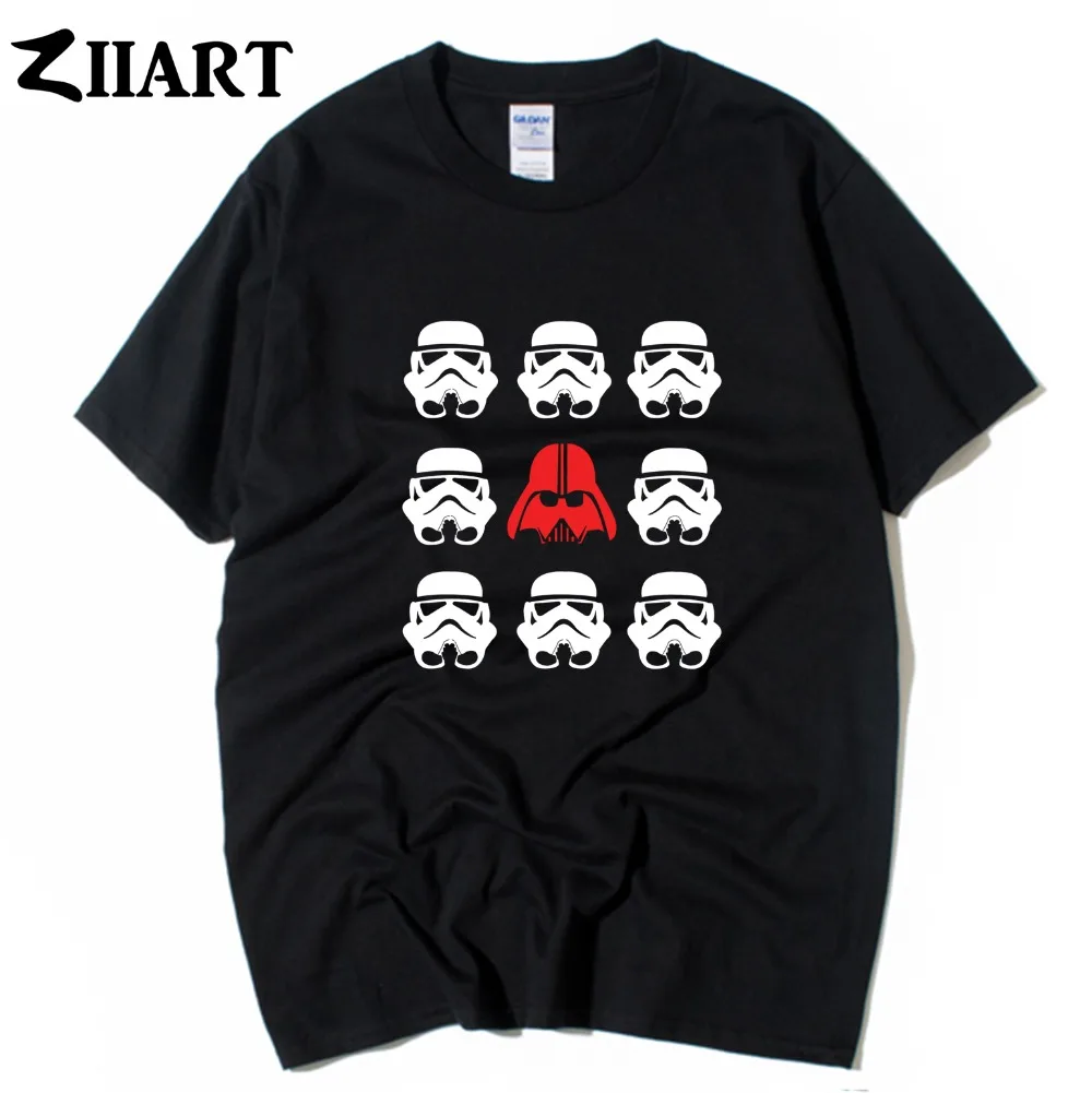 

star wars stormtrooper darth vader couple clothes man boys male o-neck cotton short-sleeve T-shirt