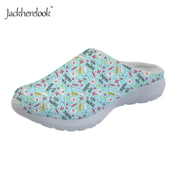 

Jackherelook Love Nurse Sandals Women Slip on Breathable Air Mesh Shoes Summer Beach Water Shoes Comfortable Ladies Home Slipper