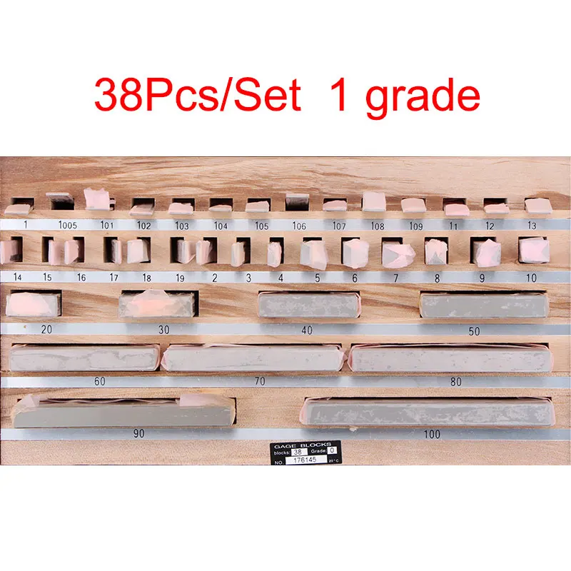 1 grade Shahe 38 шт./компл. 1 класс 0 Класс блок Калибр суппорт инспекционный блок Калибр измерительные инструменты - Цвет: 1 grade
