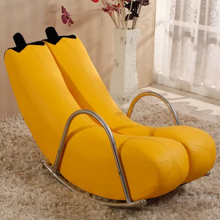 Модный креативный одиночный ленивый диван, кресло-качалка с бананом, прекрасный Европейский современный маленький диван - Цвет: A12