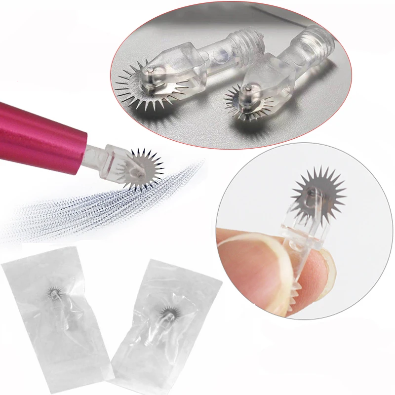 50pcs-Semi-permanent-make-up-serrated-needles-Eyebrow-Tattoo-gear-pin-diameter-6-3-9-3
