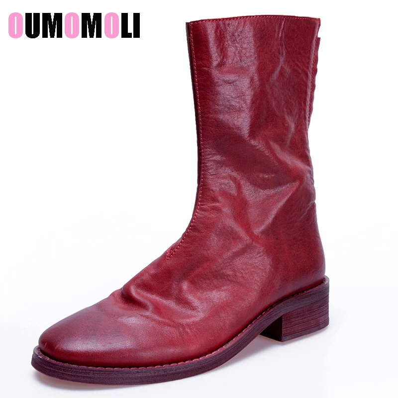

2019 fahsion women boots black zipper cow suede ladies boots flat with round toe leather ankle boots big size 34-39