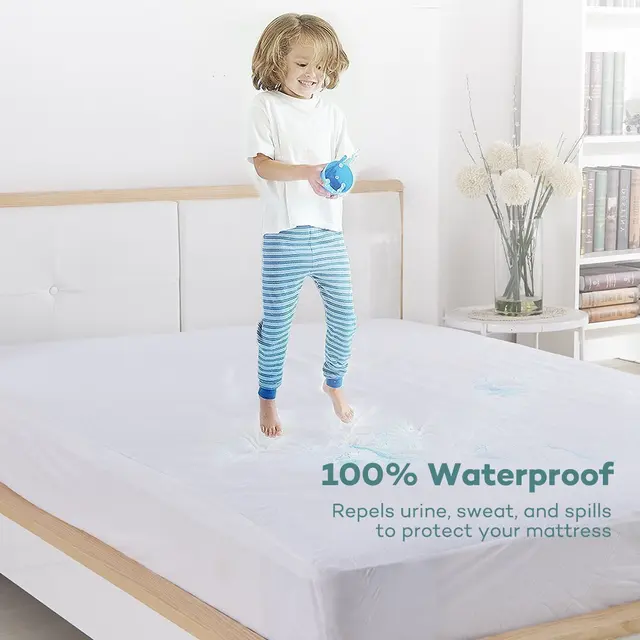 Turetrip 90X200CM Terry Cloth Mattress Protector Dust Mite Waterproof