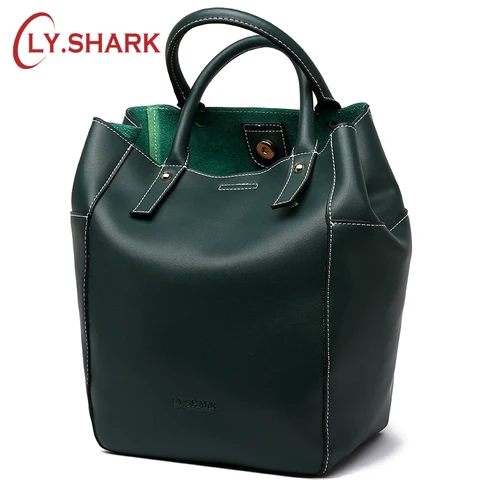 Feminina de Marca Bolsas de Luxo Bolsas de Designer Feminina de Ombro Bolsas para as Mulheres Bolsas de Couro Genuíno para Mulheres Tubarão Bolsalas Bolsa Famosa Mulheres Bolsas Malas 2020 Mensageiro Preta Balde Ly.
