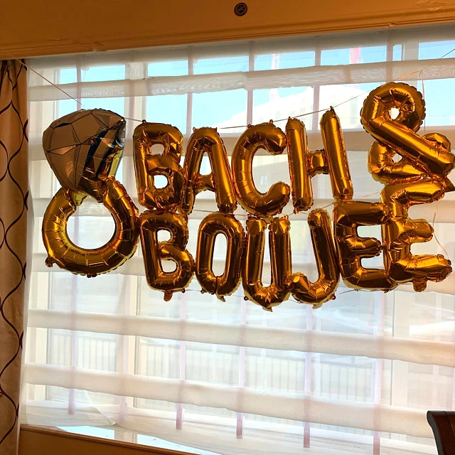 12 шт./партия розовое золото Bach& Boujee фольги Воздушные шары украшения для девичника Bach вечерние украшения невесты и букэ Декор-баннер