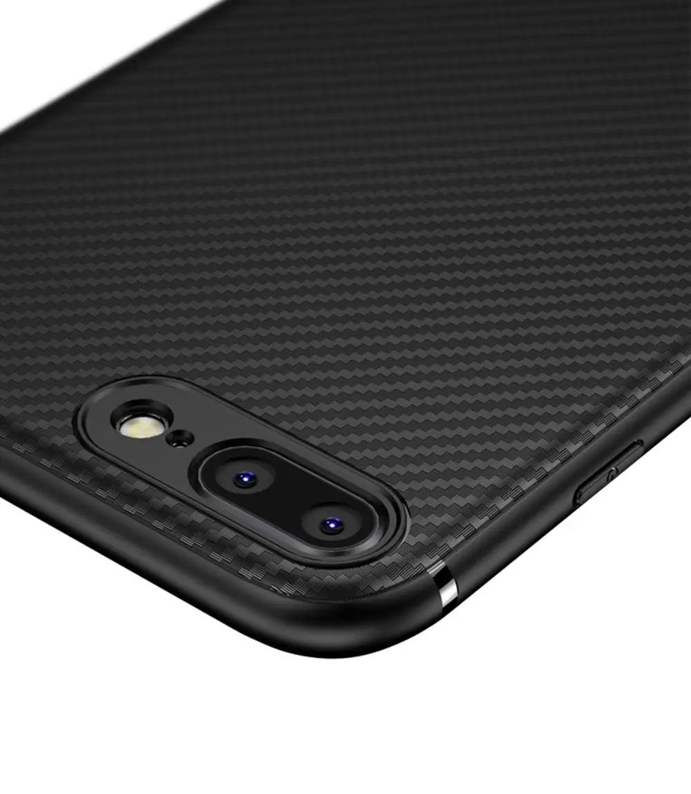 

Vinsky Carbon Fiber TPU Case for iphone X 7 8 plus Thin Slim Soft Back Cover Anti-shock Case for iphone 6S 6 plus 8