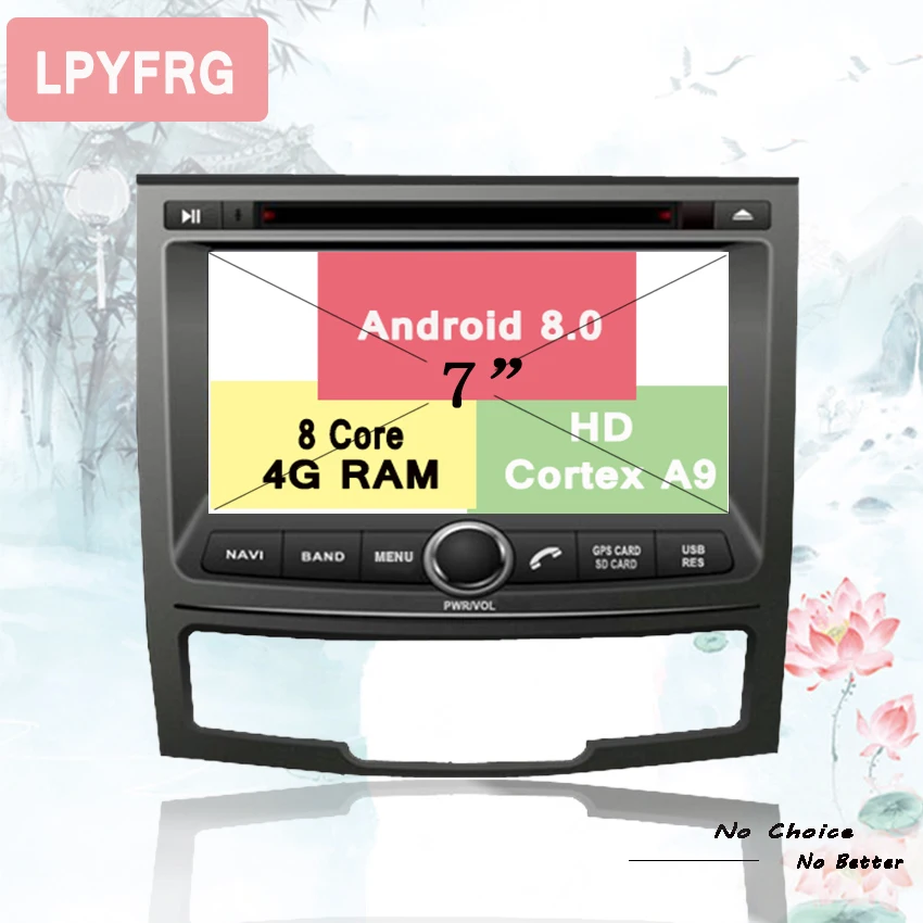 Cheap Octa Core 4G RAM Android 9.0 Car DVD Player For SSANGYONG KORANDO 2010-2012 With 1024*600 2 DIN Autoradio Stereo Head unit 0