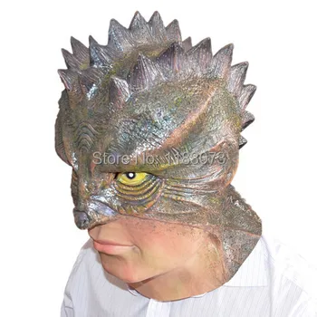 

Lizard-Man latex Realistic Mask Horror Animal Eco-friendly Material Adult Lizard Masks Halloween Carnival Costume Free Shipping