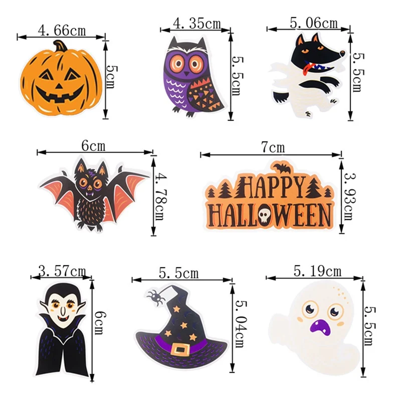 

5Pcs/Pack Ghost Witch Cat Halloween Cake Toppers Cupcake Card Creative Dessert Cake Flag Halloween Party Decoration Supplies