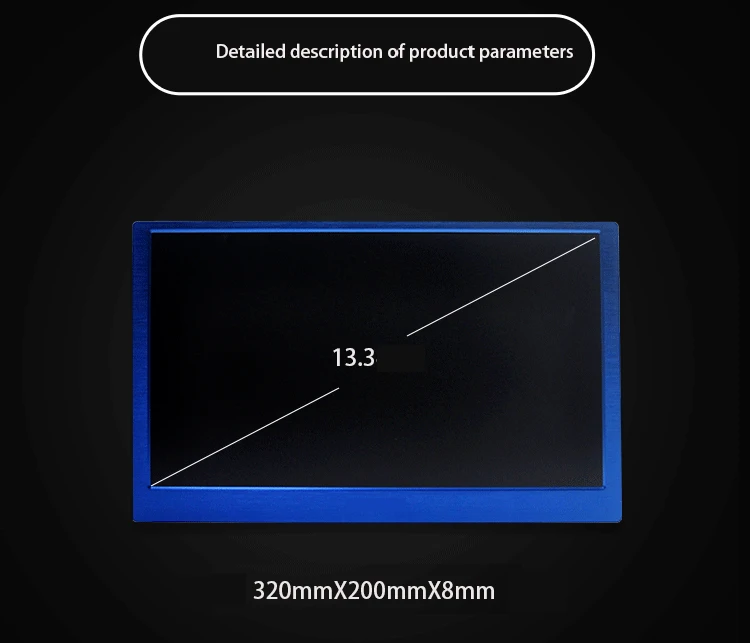 13,3 дюймов супер тонкий портативный ips экран 1080P двойной HDMI дисплей для PS3 PS4 xbox NS алюминиевый Moitor PC ноутбук дисплей экран