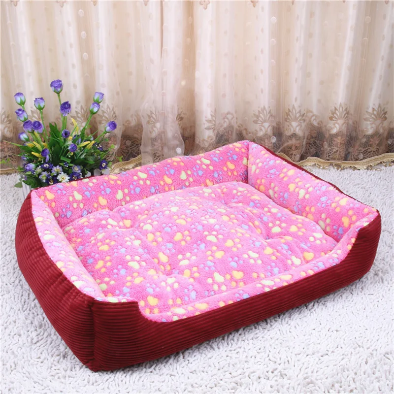 

6 Sizes Print Pet Dog Bed Mats Breathable Dog Lounger Sofa Pads Waterproof Winter Warming Fleece Pet Bed Cushion for Large Dogs