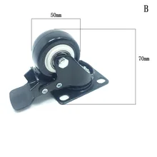 40/50 мм низкое тяжелого ядра Ковбойское колесо без каблука на колесиках с ролик с тормозом мягкий офисный стул, софа на колесиках