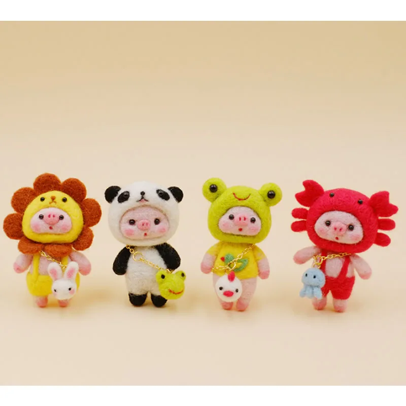 

1 set wool for Felt DIY Package animals needle felting, Shiba Inu Set animals hand-made diy kits