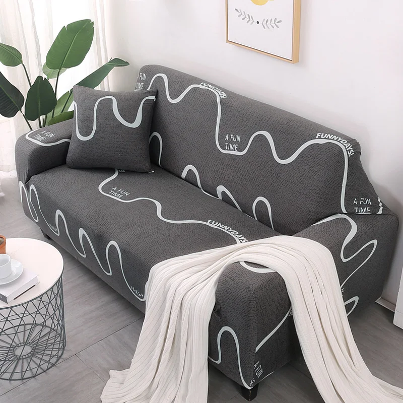

Sofa Cover Slipcover Sofa for sofa towel Curve print pattern Living Room Furniture Protective Armchair couches sofa 1/2/3/4 1pcs