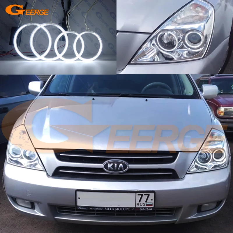 

For Kia Sedona 2006 2007 2008 2009 2010 2011 2012 2013 2014 Excellent CCFL Angel Eyes kit Ultra bright illumination Halo Ring