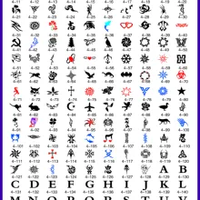 unit4 160 дизайн буквы Золотой Феникс временные трафареты для тату-машины Книга для аэрографа краски спрей компрессор комплект