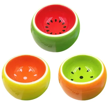 

Semi-dome Ceramic Bowl Small Pet to Prevent From Turning Over And Nibbling on Hamster Feeding Basin Chinchilla Round Bowl New