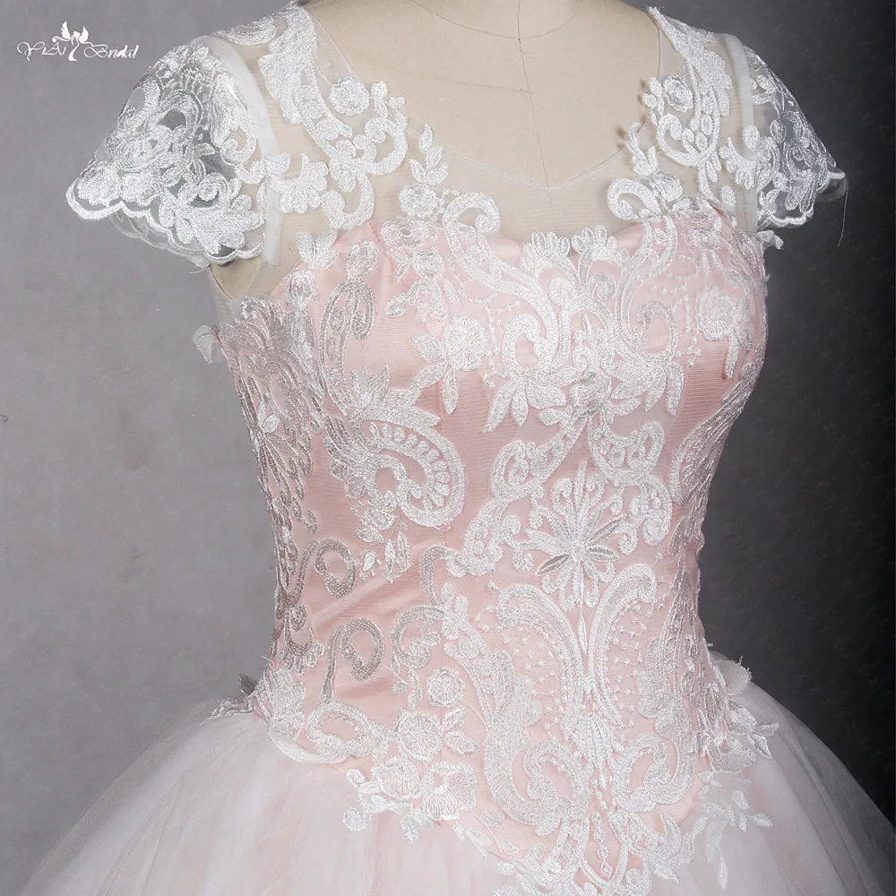 RSW1166 Vestido De Novia Fotos Reales кружевное свадебное платье с короткими рукавами