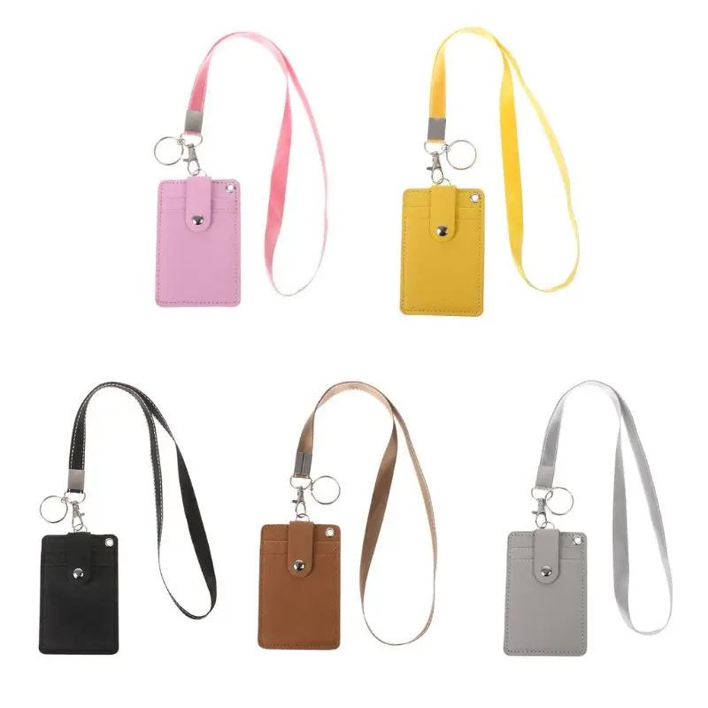 11x7.2cm Office Work School ID Card Badge Holder with Keyring Rope Layards Neck Strapin Card