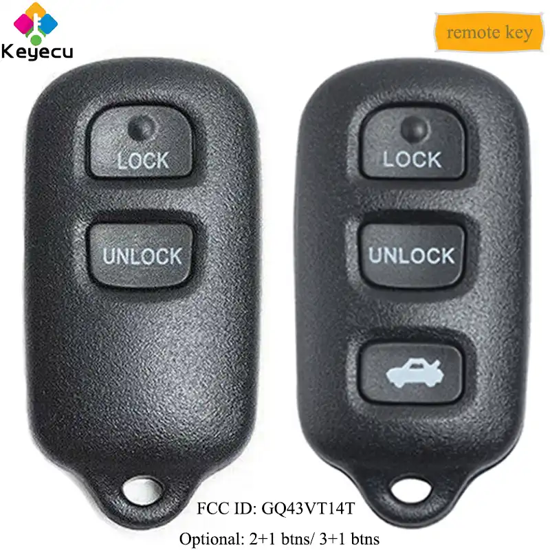 Keyecu Keyless Entry Remote Car Key 3 4 Button Fob For Toyota