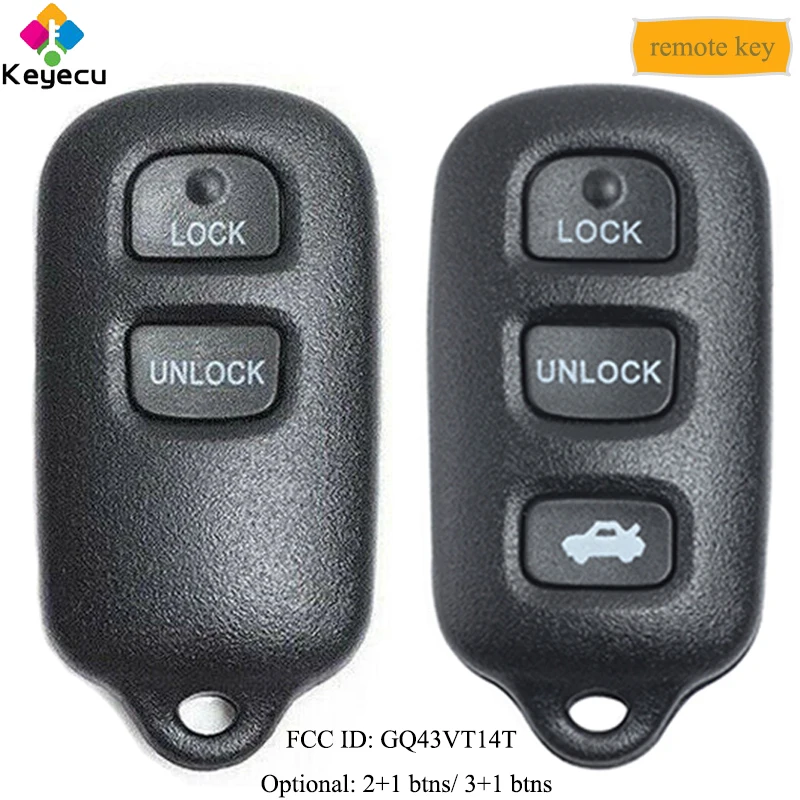 for Toyota Camry Corolla Sienna Solara Replacement Remote Car Key Fob GQ43VT14T