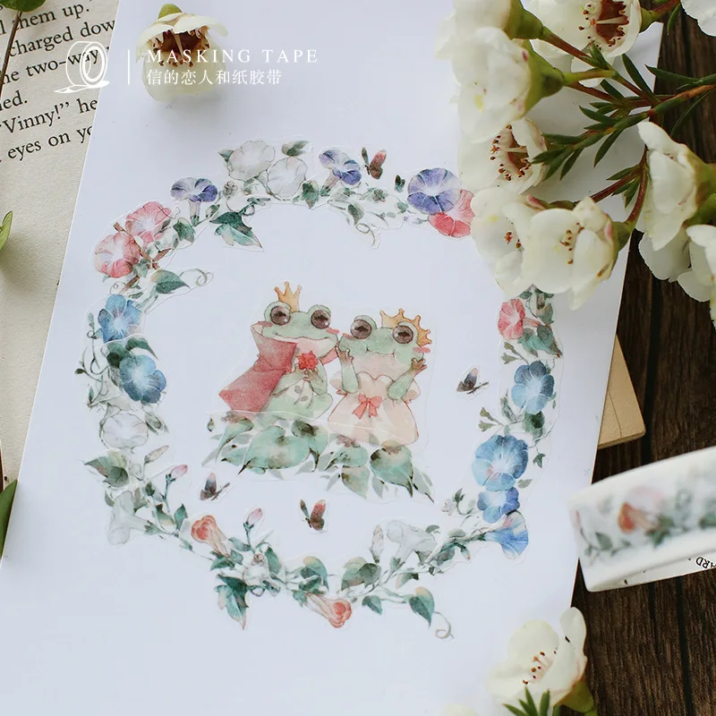 Lovely animals Fox/Rabbit/Panda/Frog/color Mushroom/Leaf/fruit Washi Tape DIY Planner Diary Scrapbooking Masking Tape Escolar