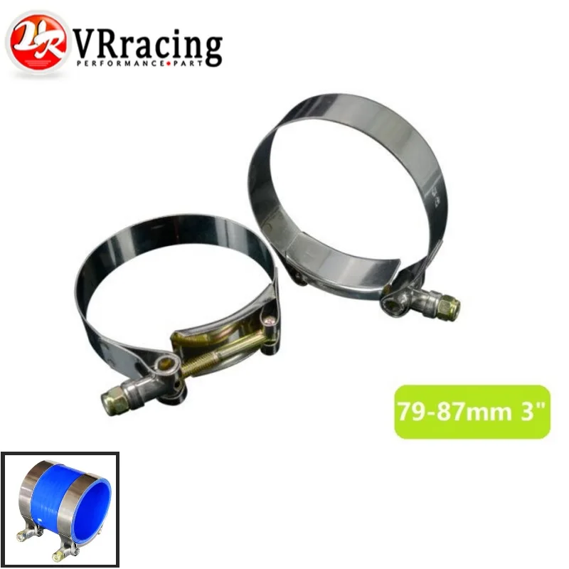 

VR RACING - 2PC/LOT SS304 3" CALMPS (79-87)STAINLESS SILICONE TURBO HOSE COUPLER T BOLT CLAMP KIT HIGH QUALITY VR5254