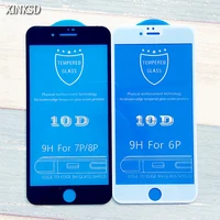 10D Volle Abdeckung Schutz Glas Für iPhone 6 glas Für iPhone 7 glas 8 6s Plus 9 H Gehärtetem glas Für iPhone X Screen Protector