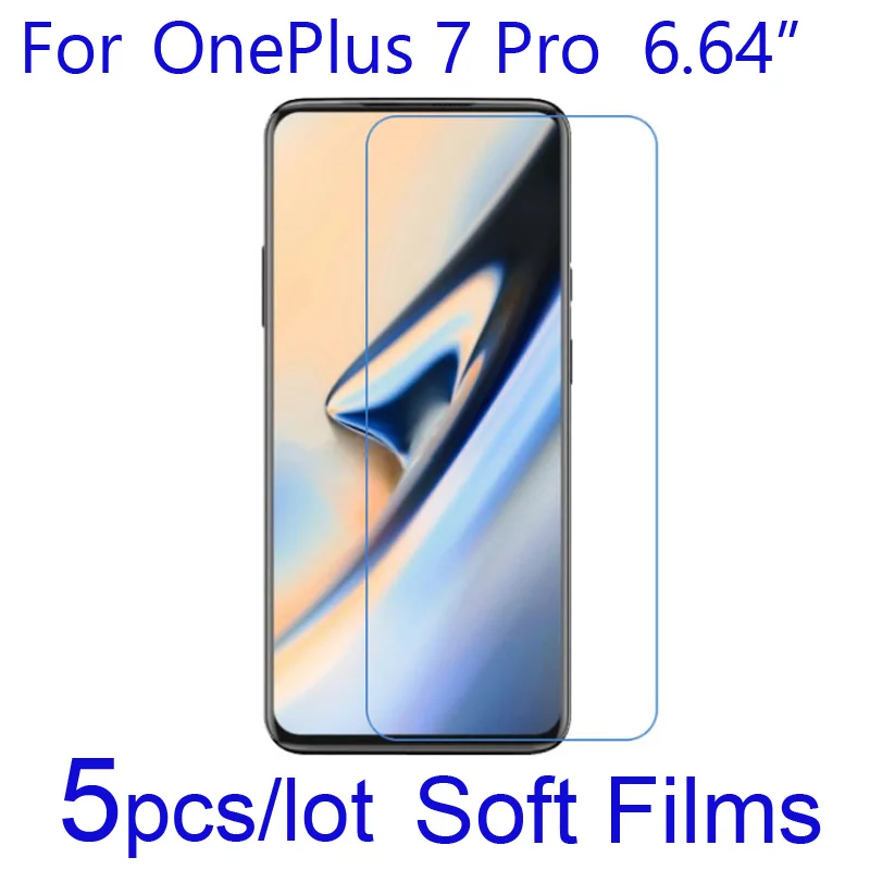 

5pcs/lot Soft Screen Protectors for One Plus Oneplus 7 Pro 7Pro 6.64inch Phone Clear/Matte/Nano Explosion-Proof Protective Film